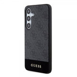 Guess Samsung Galaxy S24 Bottom Stripe Metal Logo Svart