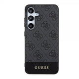 Guess Samsung Galaxy S24 Bottom Stripe Metal Logo Svart