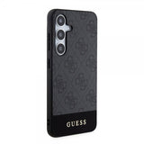 Guess Samsung Galaxy S24 Bottom Stripe Metal Logo Svart