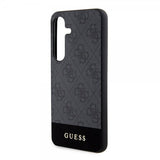 Guess Samsung Galaxy S24 Bottom Stripe Metal Logo Svart