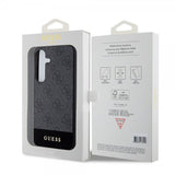 Guess Samsung Galaxy S24 Bottom Stripe Metal Logo Svart