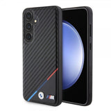 BMW Samsung Galaxy S24 Carbon Tricolor Stripe MagSafe Svart