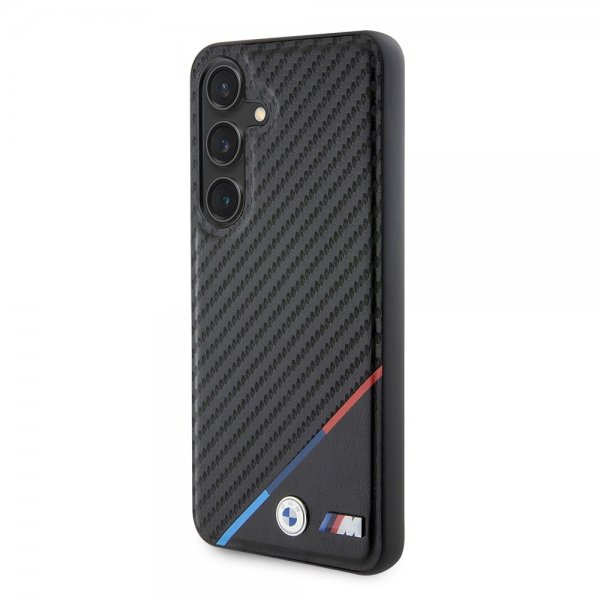 BMW Samsung Galaxy S24 Carbon Tricolor Stripe MagSafe Svart
