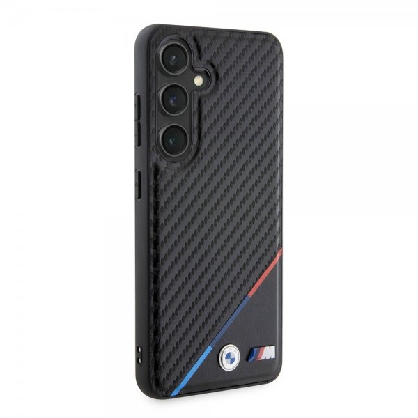 BMW Samsung Galaxy S24 Carbon Tricolor Stripe MagSafe Svart