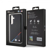 BMW Samsung Galaxy S24 Carbon Tricolor Stripe MagSafe Svart
