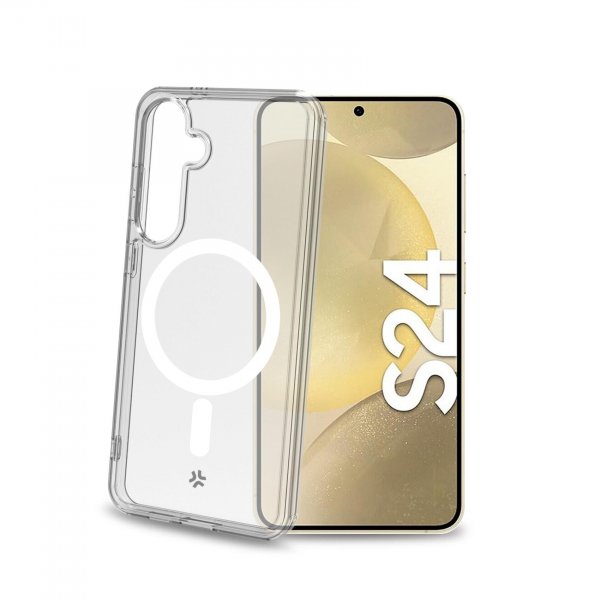Celly Samsung Galaxy S24 Deksel GELSKINMAG MagSafe Transparent