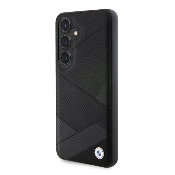 BMW Samsung Galaxy S24 Genuine Leather Textured Svart
