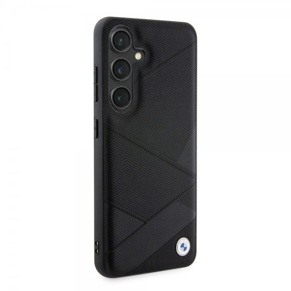 BMW Samsung Galaxy S24 Genuine Leather Textured Svart