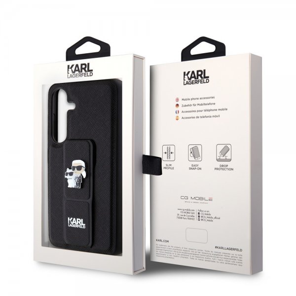 Karl Lagerfeld Samsung Galaxy S24 Grip & Stand Saffiano Svart
