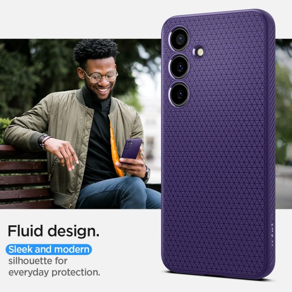 Spigen Samsung Galaxy S24 Deksel Liquid Air Deep Purple