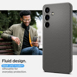 Spigen Samsung Galaxy S24 Deksel Liquid Air Marble Grey