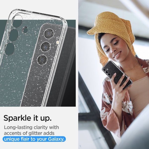 Spigen Samsung Galaxy S24 Deksel Liquid Crystal Glitter Crystal Quartz