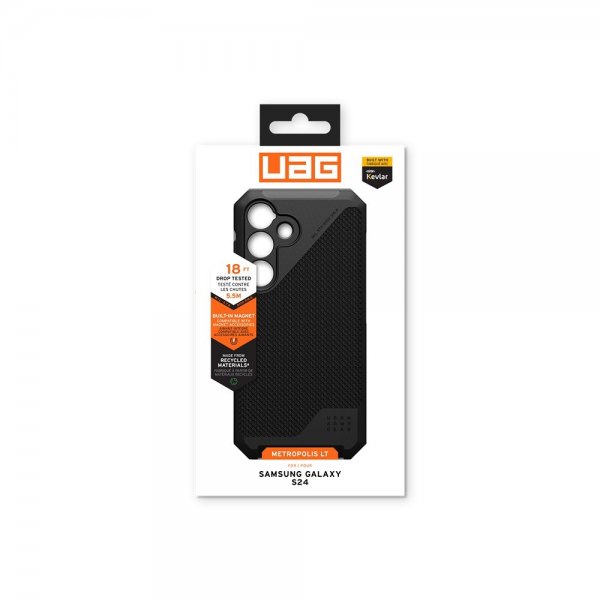 Urban Armor Gear (UAG) Samsung Galaxy S24 Deksel Metropolis LT MagSafe Kevlar Svart