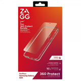 Zagg Samsung Galaxy S24 Deksel med Skjermbeskytter Luxe & Glass 360 Protect Bundle