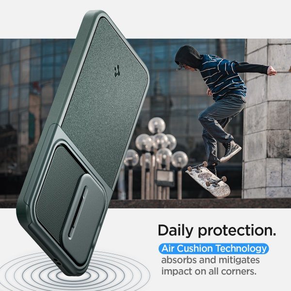 Spigen Samsung Galaxy S24 Deksel Optik Armor Abyss Green