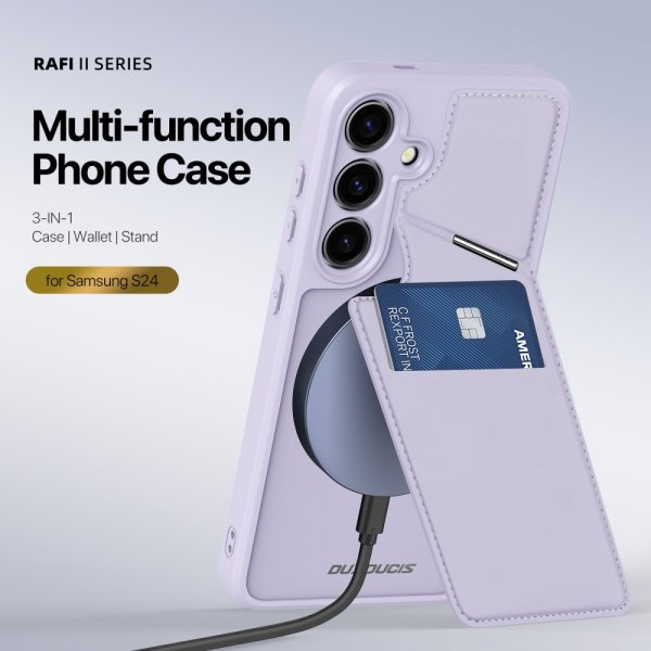 Dux Ducis Samsung Galaxy S24 Deksel Rafi II Series MagSafe Lilla