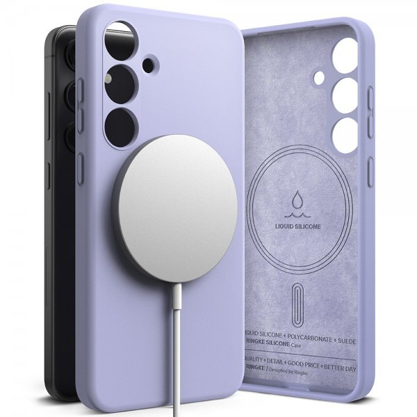 Ringke Samsung Galaxy S24 Silicone Magnetic Lavendel