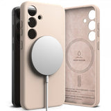 Ringke Samsung Galaxy S24 Silicone Magnetic Pink Sand