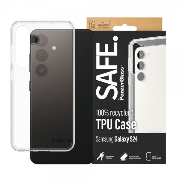 SAFE. by PanzerGlass Samsung Galaxy S24 Deksel Soft TPU Case Transparent