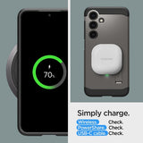 Spigen Samsung Galaxy S24 Deksel Tough Armor Gunmetal