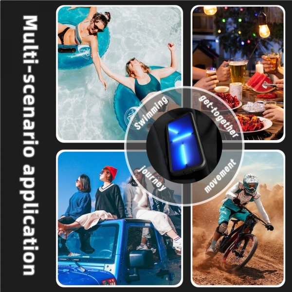 Redpepper Samsung Galaxy S24 Deksel Vanntett IP68 MagSafe Svart