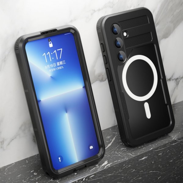 Redpepper Samsung Galaxy S24 Deksel Vanntett IP68 MagSafe Svart