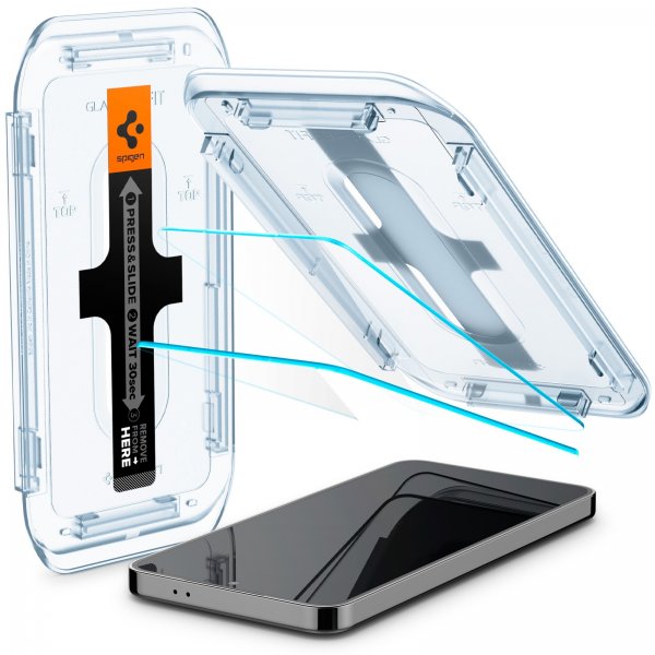 Spigen Samsung Galaxy S24/Galaxy S25 Skjermbeskytter GLAS.tR EZ Fit 2-pakning