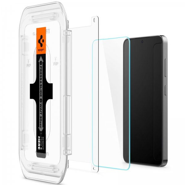 Spigen Samsung Galaxy S24/Galaxy S25 Skjermbeskytter GLAS.tR EZ Fit 2-pakning