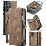 CaseMe Samsung Galaxy S24 Ultra Etui 008 Series Avtakbart Deksel Brun