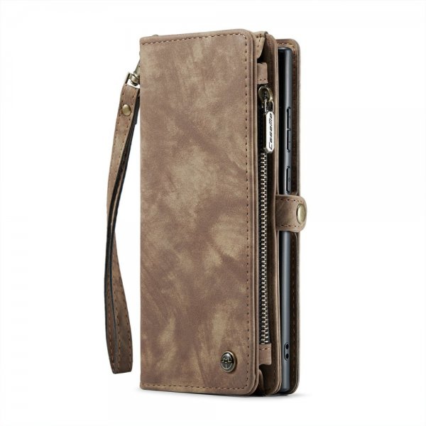 CaseMe Samsung Galaxy S24 Ultra Etui 008 Series Avtakbart Deksel Brun