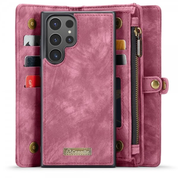CaseMe Samsung Galaxy S24 Ultra Etui 008 Series Avtakbart Deksel Rød