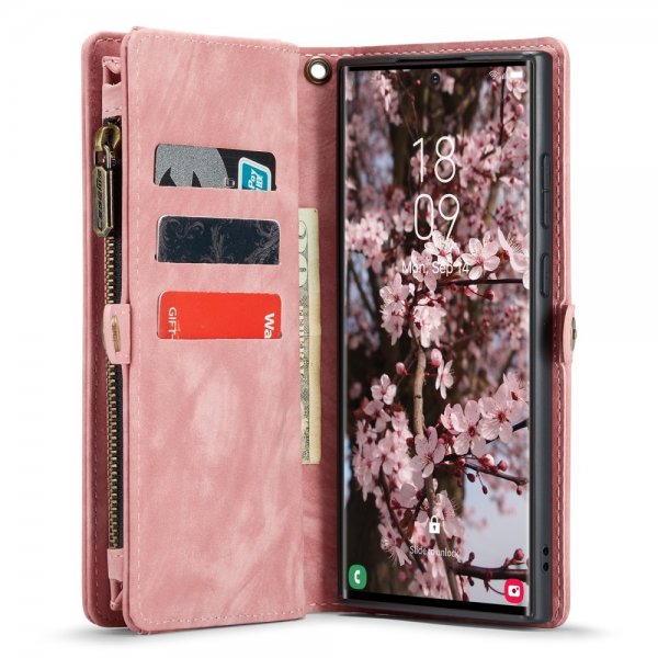 CaseMe Samsung Galaxy S24 Ultra Etui 008 Series Avtakbart Deksel Rosa