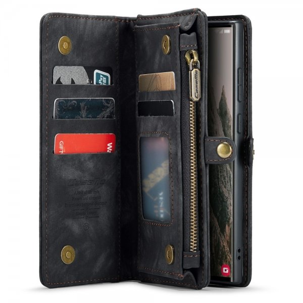 CaseMe Samsung Galaxy S24 Ultra Etui 008 Series Avtakbart Deksel Svart