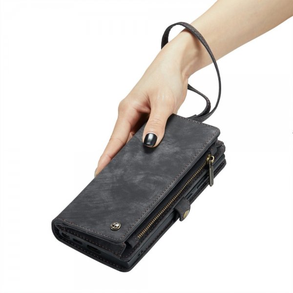 CaseMe Samsung Galaxy S24 Ultra Etui 008 Series Avtakbart Deksel Svart