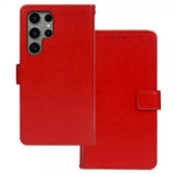 Samsung Galaxy S24 Ultra Etui 3 Kortlomme  Rød