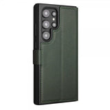 Qialino Samsung Galaxy S24 Ultra Etui Ekte Skinn Grønn