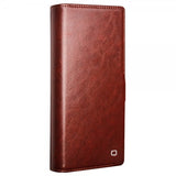 Qialino Samsung Galaxy S24 Ultra Etui Ekte skinn Kortlommer Brun
