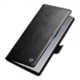 Qialino Samsung Galaxy S24 Ultra Etui Ekte skinn Kortlommer Svart