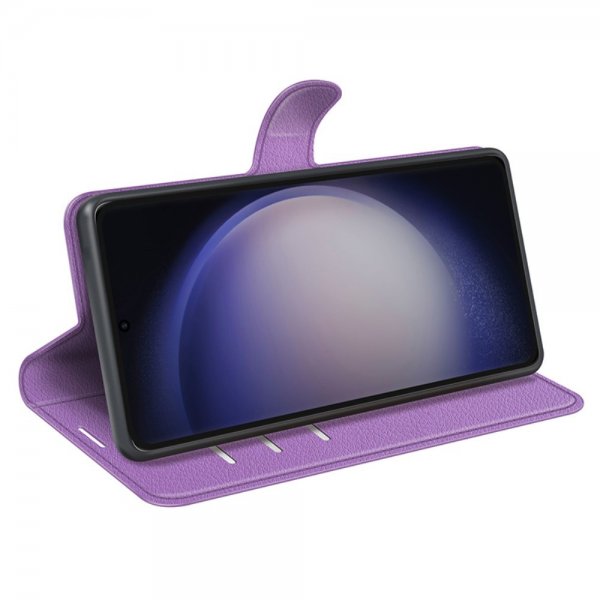 Samsung Galaxy S24 Ultra Etui Litchi Lilla