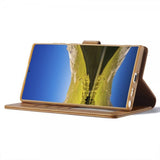 Lc.Imeeke Samsung Galaxy S24 Ultra Etui med Kortlomme stativfunksjon Lysebrun