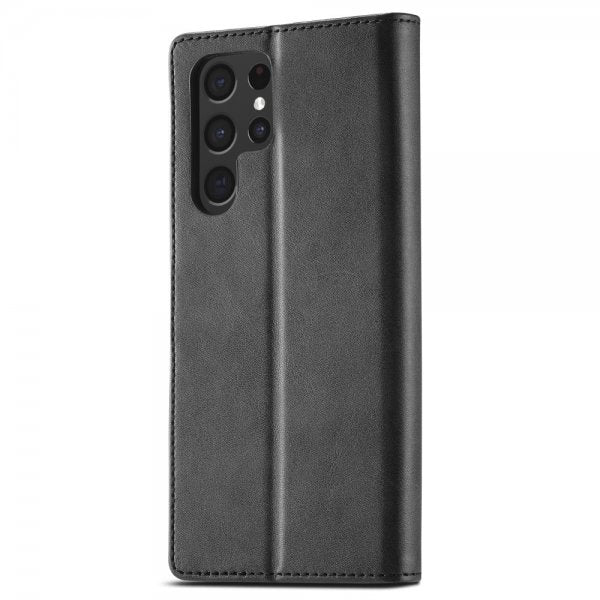 Lc.Imeeke Samsung Galaxy S24 Ultra Etui med Kortlomme stativfunksjon Svart