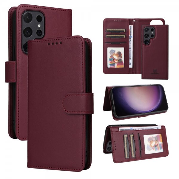 Betopnice Samsung Galaxy S24 Ultra Etui Avtagbart Deksel 005 Rød