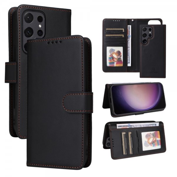 Betopnice Samsung Galaxy S24 Ultra Etui Avtagbart Deksel 005 Svart