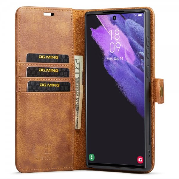 Dg.Ming Samsung Galaxy S24 Ultra Etui Avtagbart Deksel Brun