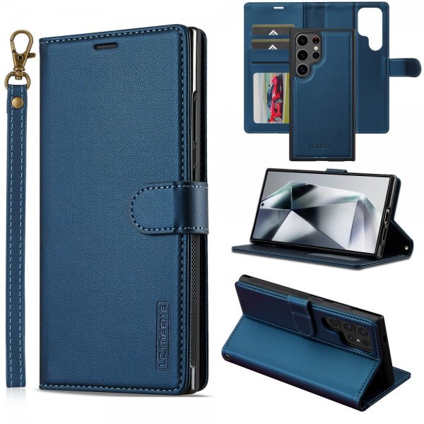 Lc.Imeeke Samsung Galaxy S24 Ultra Etui Avtagbart Deksel L2 Series MagSafe Blå