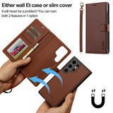 Lc.Imeeke Samsung Galaxy S24 Ultra Etui Avtagbart Deksel L2 Series MagSafe Brun