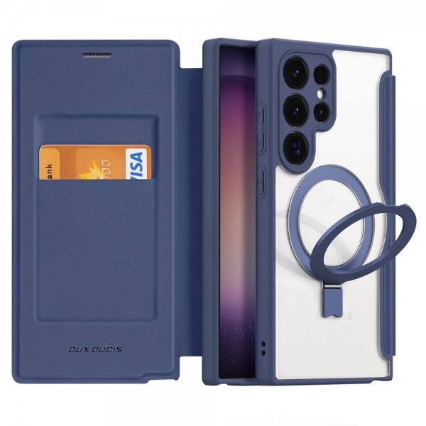 Dux Ducis Samsung Galaxy S24 Ultra Etui Skin X Pro Series Kickstand MagSafe Blå