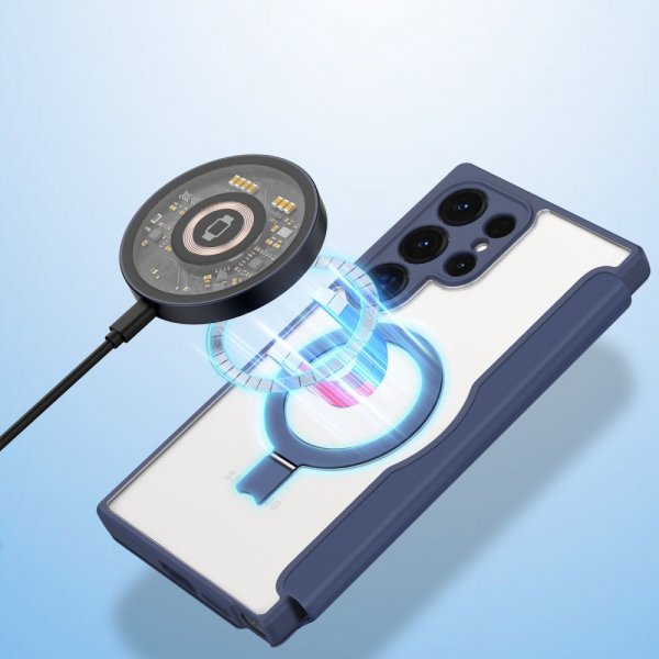 Dux Ducis Samsung Galaxy S24 Ultra Etui Skin X Pro Series Kickstand MagSafe Blå