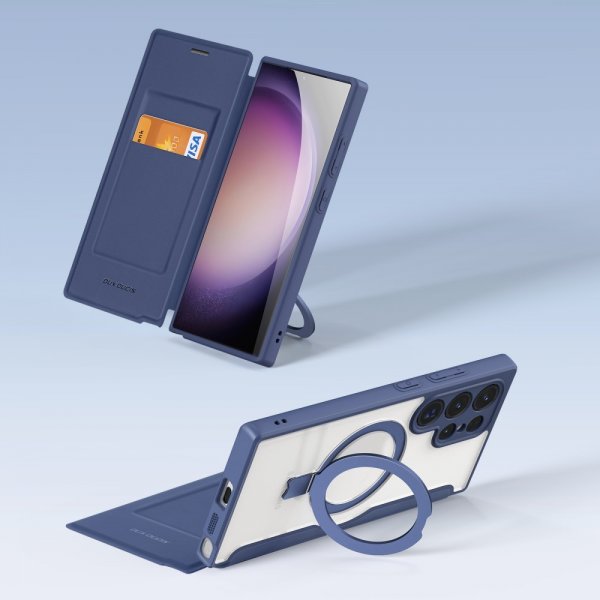 Dux Ducis Samsung Galaxy S24 Ultra Etui Skin X Pro Series Kickstand MagSafe Blå