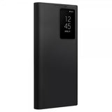 Qialino Samsung Galaxy S24 Ultra Etui View Window Ekte skinn Svart